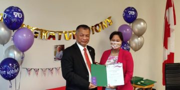 多伦多惠仁会会长陈楚标获英女皇登基70年奖章